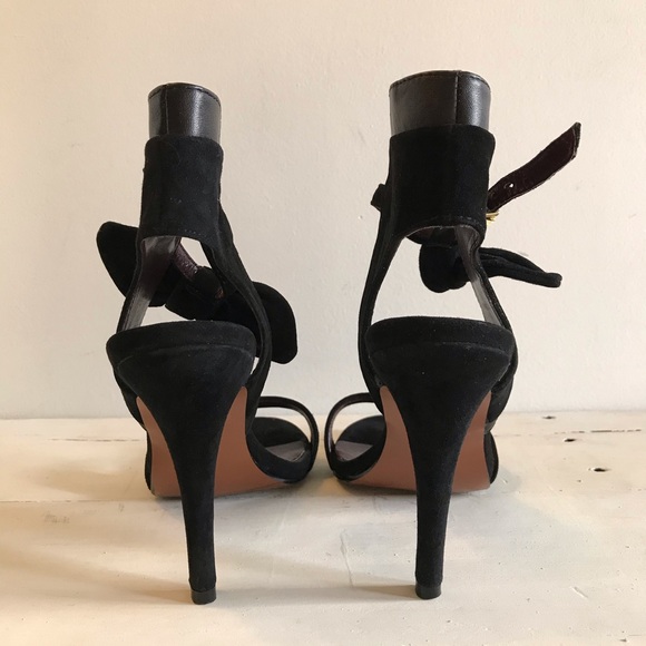 Report Signature Zany Black Suede High Back Heels - Picture 3 of 8